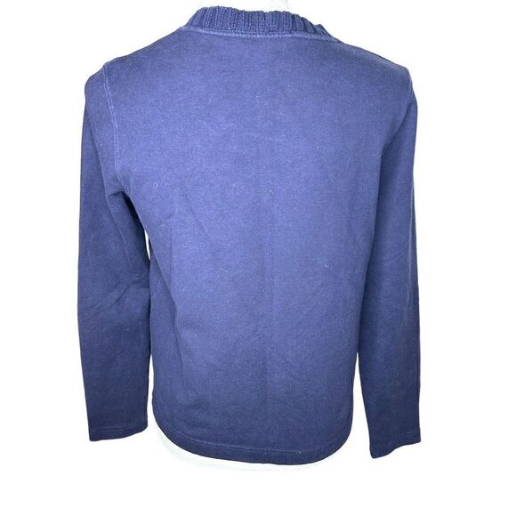 Lauren Ralph Lauren Navy Blue V- neck Button front cardigan Sz small - Picture 3 of 6